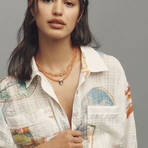 Women's Multicolor Button Down Shirt